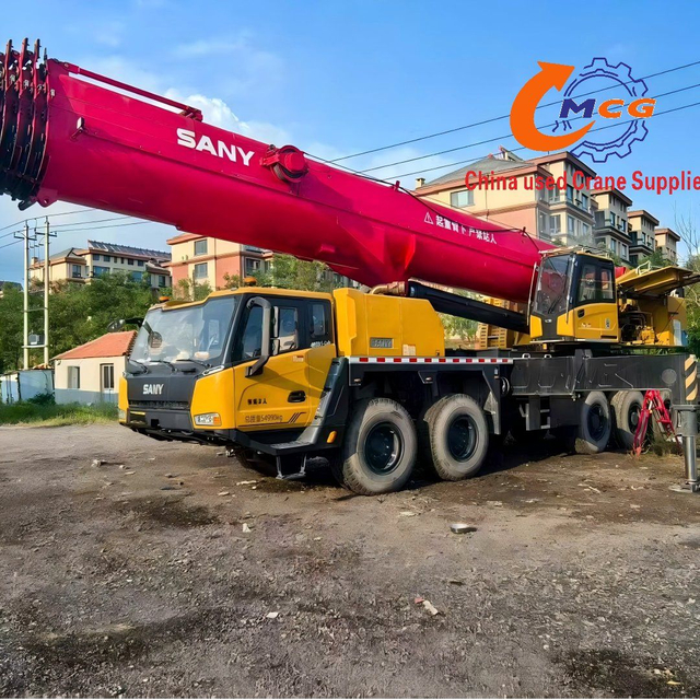 For sale: Brand new 2023 Sany 160 ton 8-section boom used truck crane, good condition, less working time