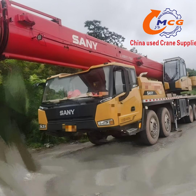Sany 2024 55-ton STC550C5-8 used truck crane, high cost performance.