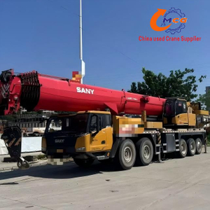 Used 2023 Sany 130-ton 8-section boom STC1300C8-6 truck crane in excellent condition.