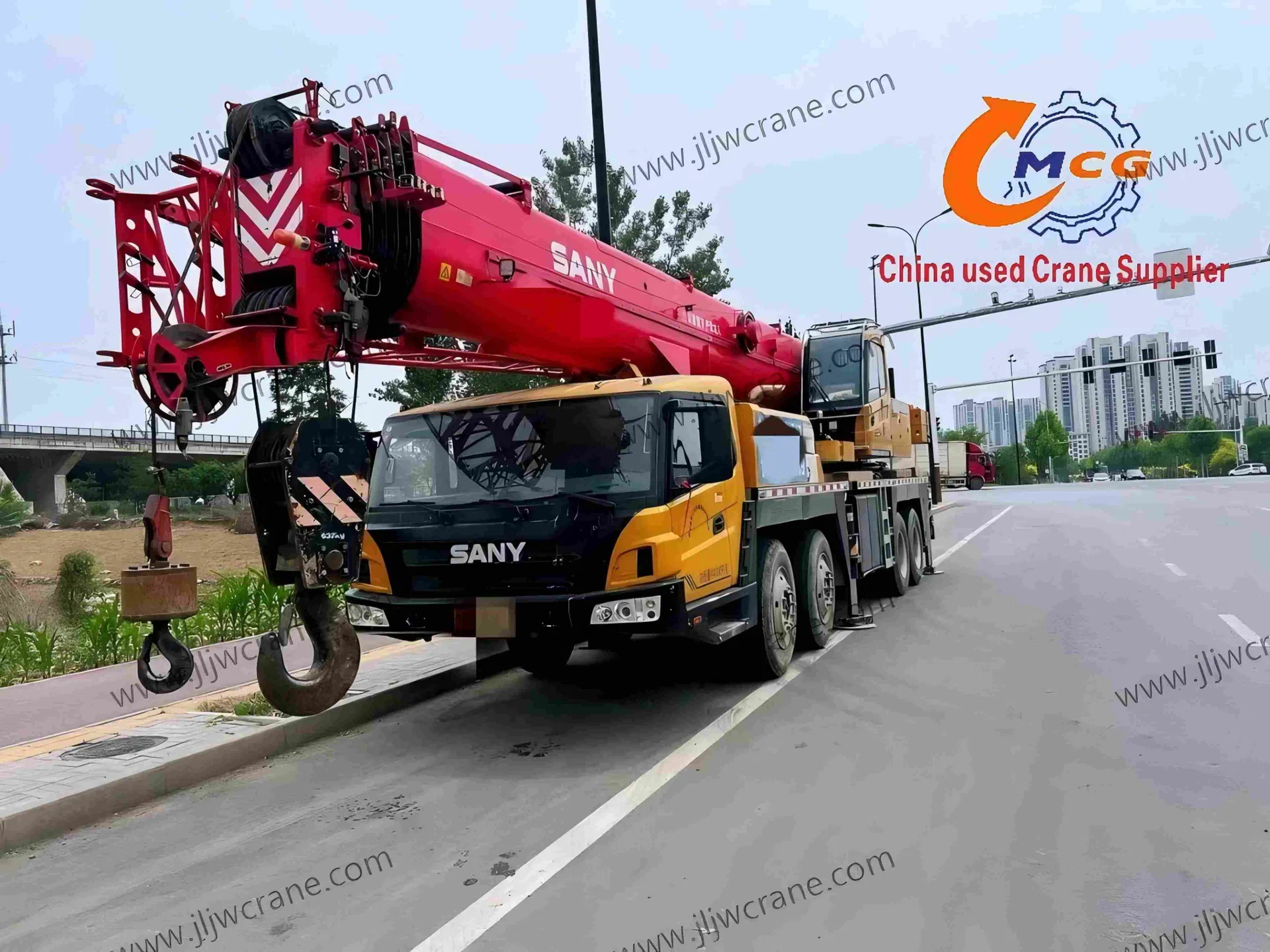 Good Used Crane 2020 Stc 55 Tons SA Ny All Terrain Crane Truck Crane