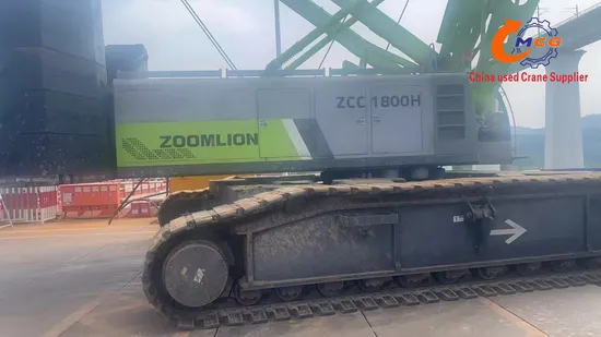 Used Crawler Cranezoom Lion 180 Tons Zcc1800 Mobile Crane Second-Hand Truck Crane Construction Machinery Parts