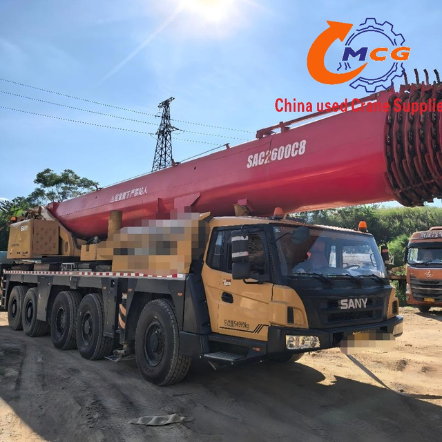 Used Sany 160-ton all-terrain SAC1600T8 mobile truck crane, manufactured in 2021, with excellent performance.