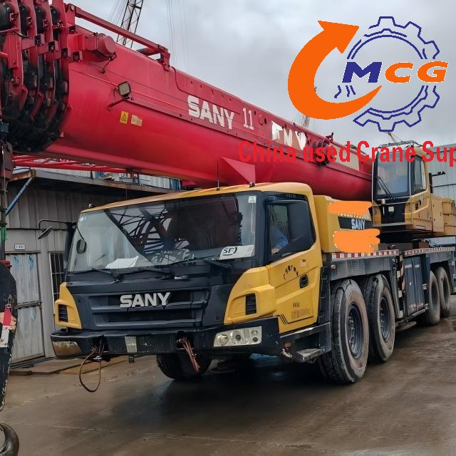 High-performance 2021 Sany 80-ton 5-section boom truck crane for sale.