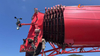 Used 2023 Sany 130-ton 8-section boom STC1300C8-6 truck crane in excellent condition.