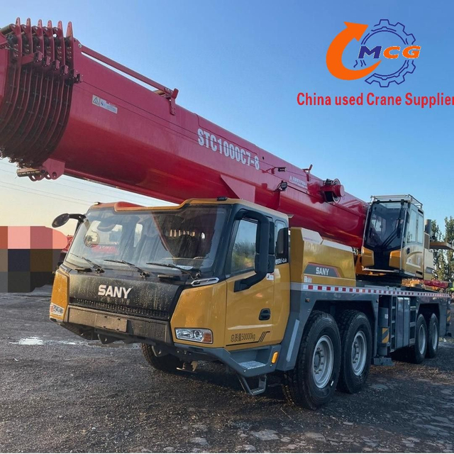 We are selling a used 2025 Sany 100-ton 7-section boom truck crane in new condition. Inquiries are welcome.